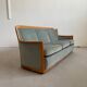 Canapé scandinave des années 1960, style milieu du siècle, en cerisier massif et velours