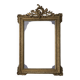 Antique gilded mirror with a sculpted pediment – Napoléon III period – 19th century