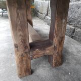 Brutalist solid oak coffee table