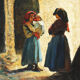 Peinture, Anticoli' d’Emil Krause (danois, 1871 - 1945)