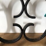 Double wrought iron wall hook