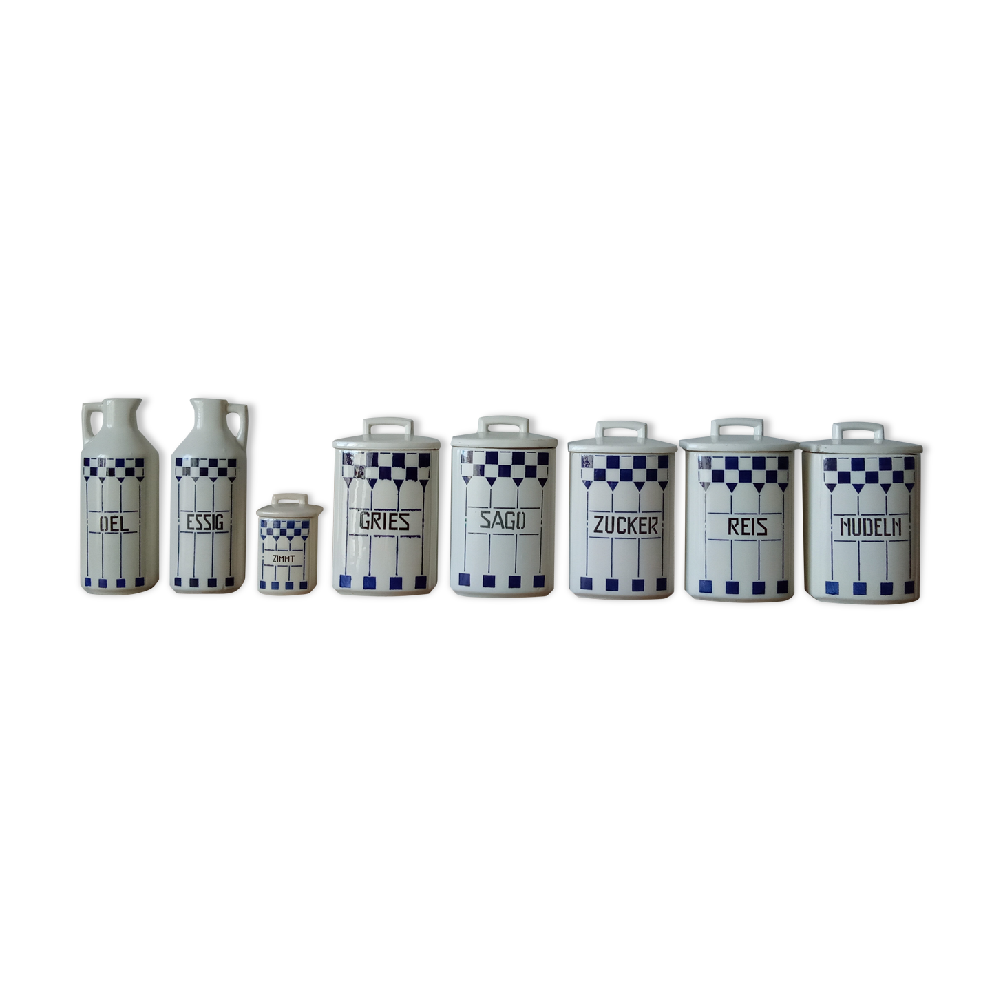 Series of spice pots, german oil, vinegar