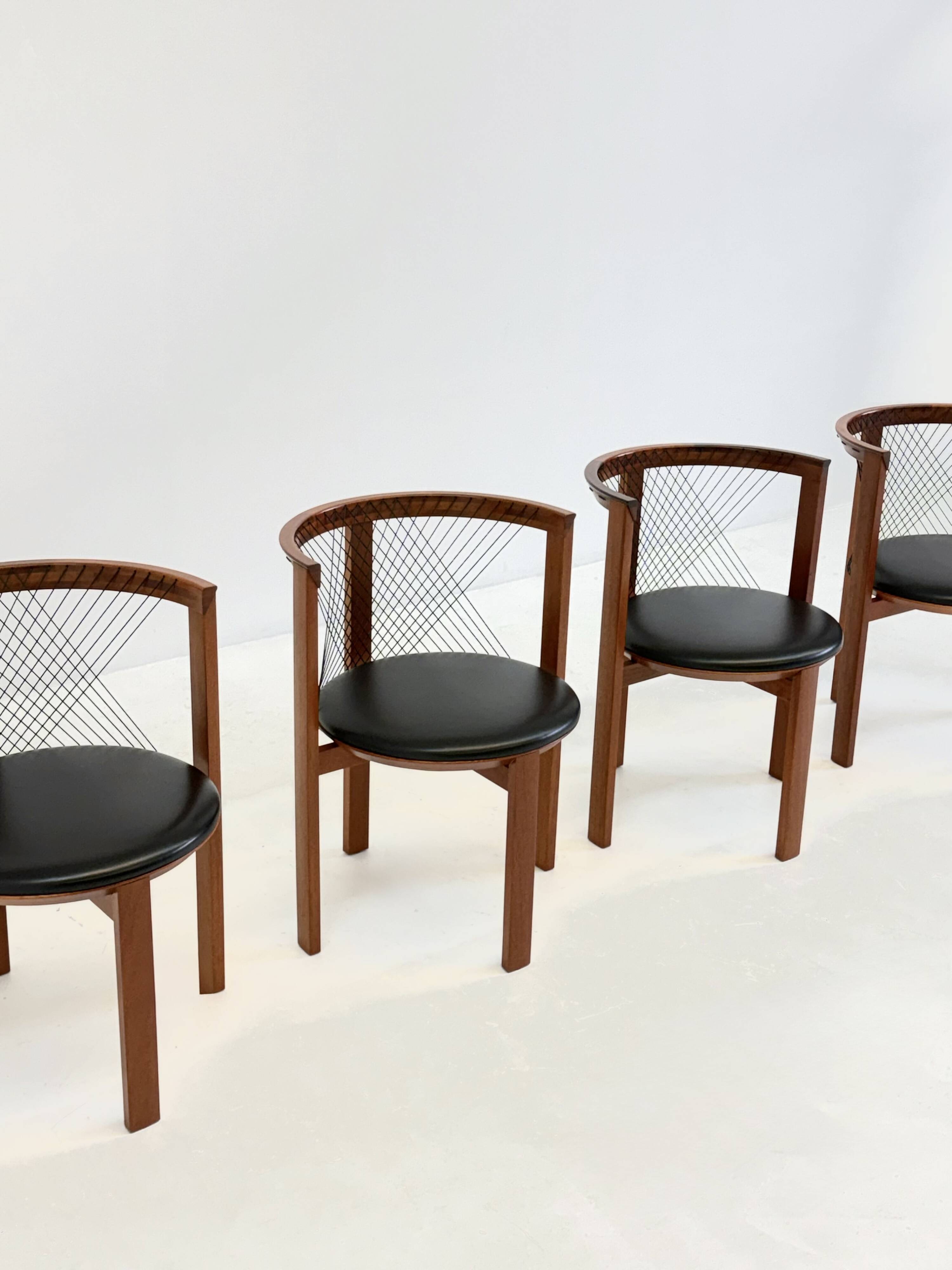Set of Tranekær String chairs by Niels Jørgen Haugesen