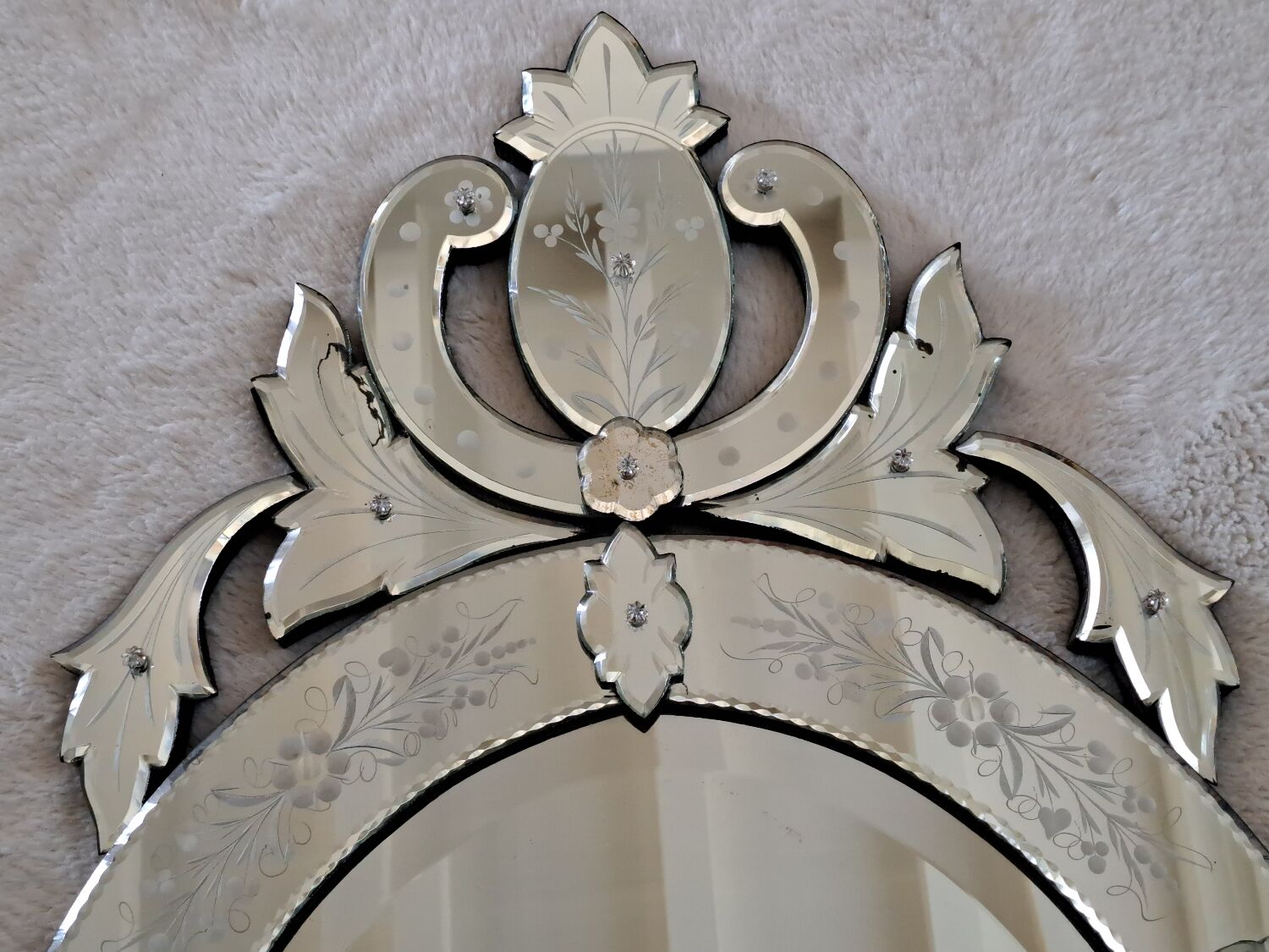 Oval Venetian mirror