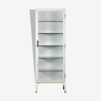 Vitrine médicale en fer et verre années 1930