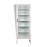 Iron and glass medical display cabinet 1930s