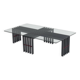Table basse à cadre en bois, Italie, années 1970