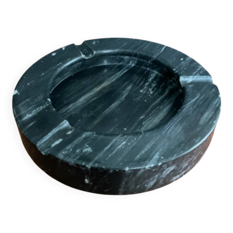 Vintage black marble ashtray and catchall.
