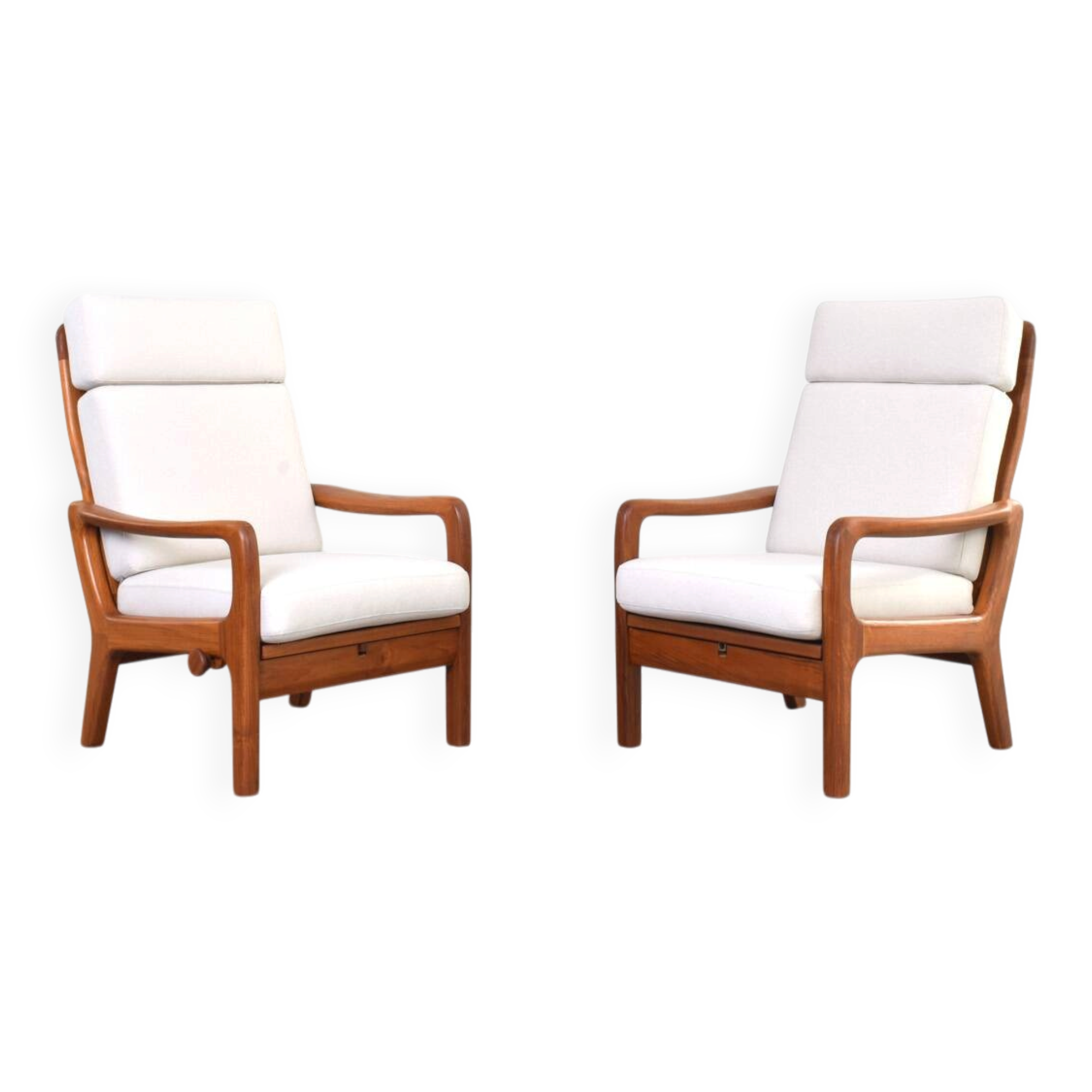 Mid-Century Danish Teak Lounge Chairs by Juul Kristensen, 1960s, Set of 2