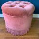 Pouf en velours rose