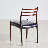 Model 78 rosewood dining chairs by niels o. møller for j.l. møllers, set of 6