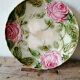 2 OLD SLASH PLATES WITH ROSES DECORATION
