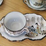 Japanese kutani tashiro eggshell porcelain tea set