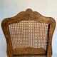 Chaise de style Louis XV decor floral cannage fin XlXeme