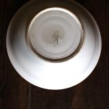 Blue salad bowl with Digoin Art Deco flowers