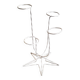 Porte-plantes vintage 1950 en metal laque blanc pied etoile