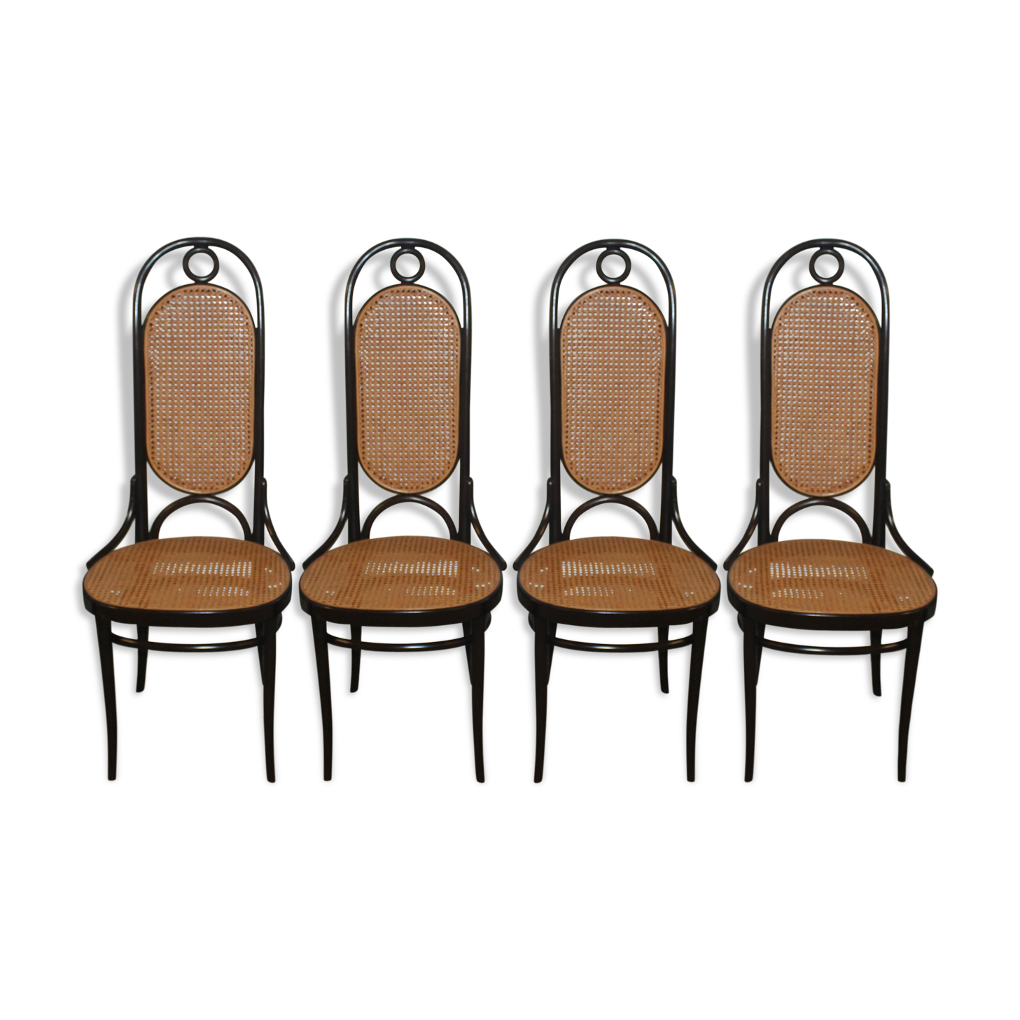 Lot of 4 thonet chairs no. 17 of the 70s