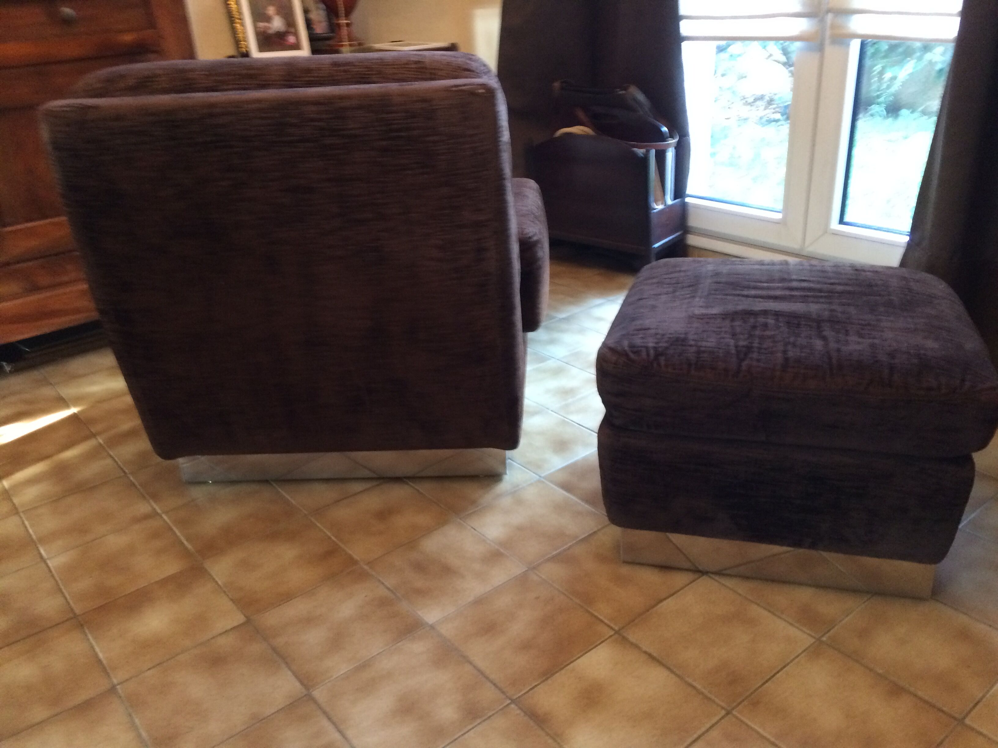 Armchair and footrest 1970