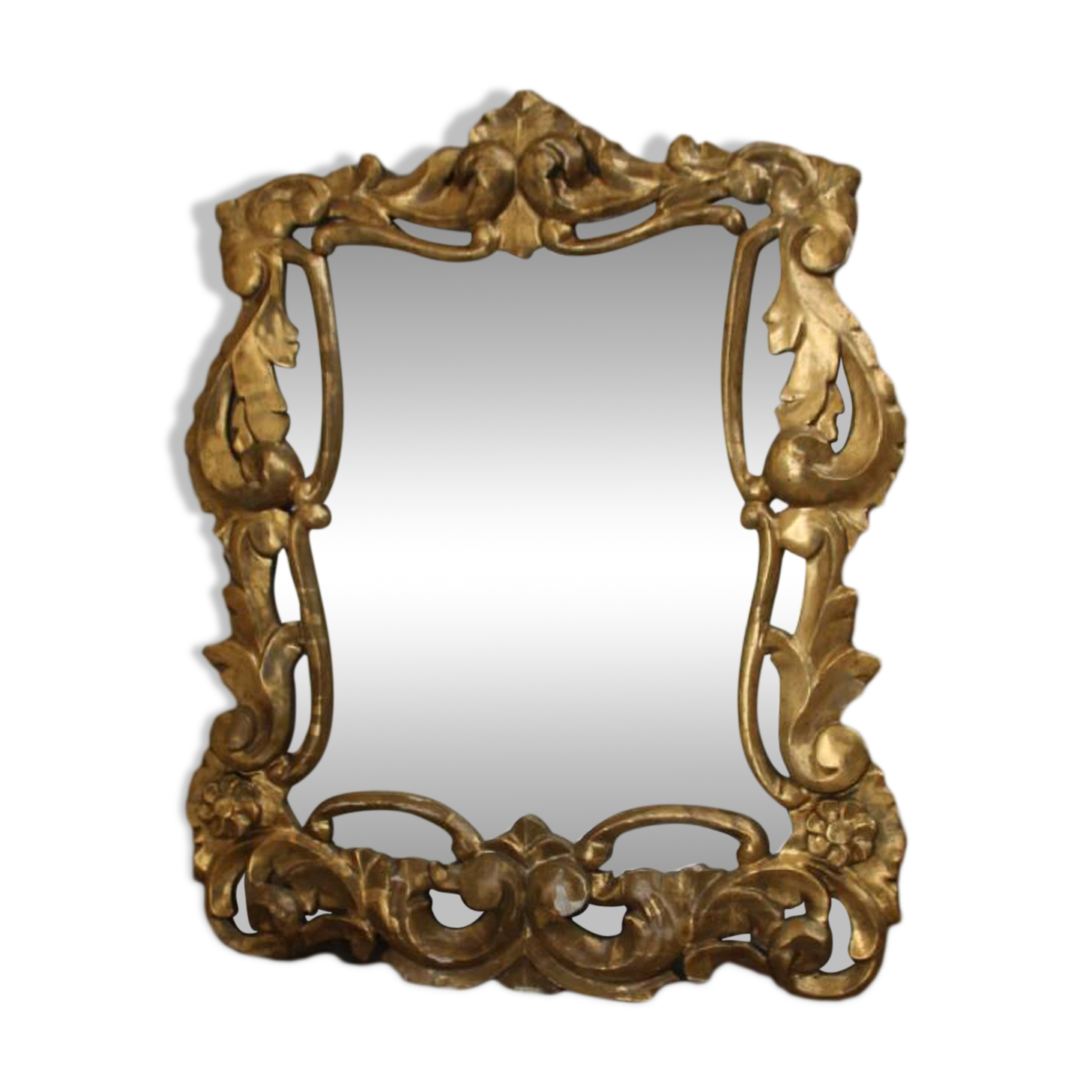 Gilded mirror with glazing beads