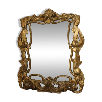 Gilded mirror with glazing beads