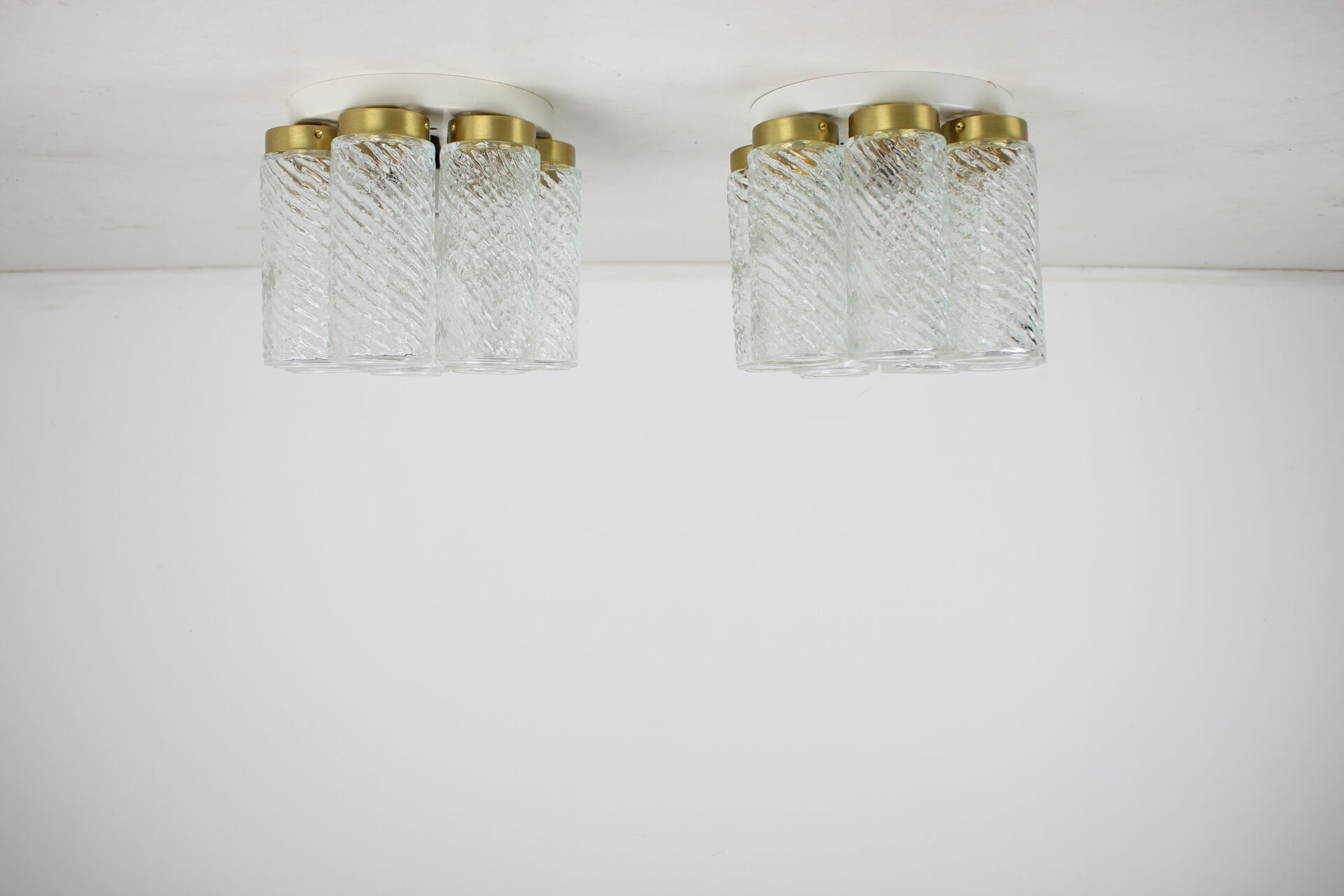 Pair of Midcentury Ceiling Lamps,Napako, 1970s