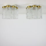 Pair of Midcentury Ceiling Lamps,Napako, 1970s