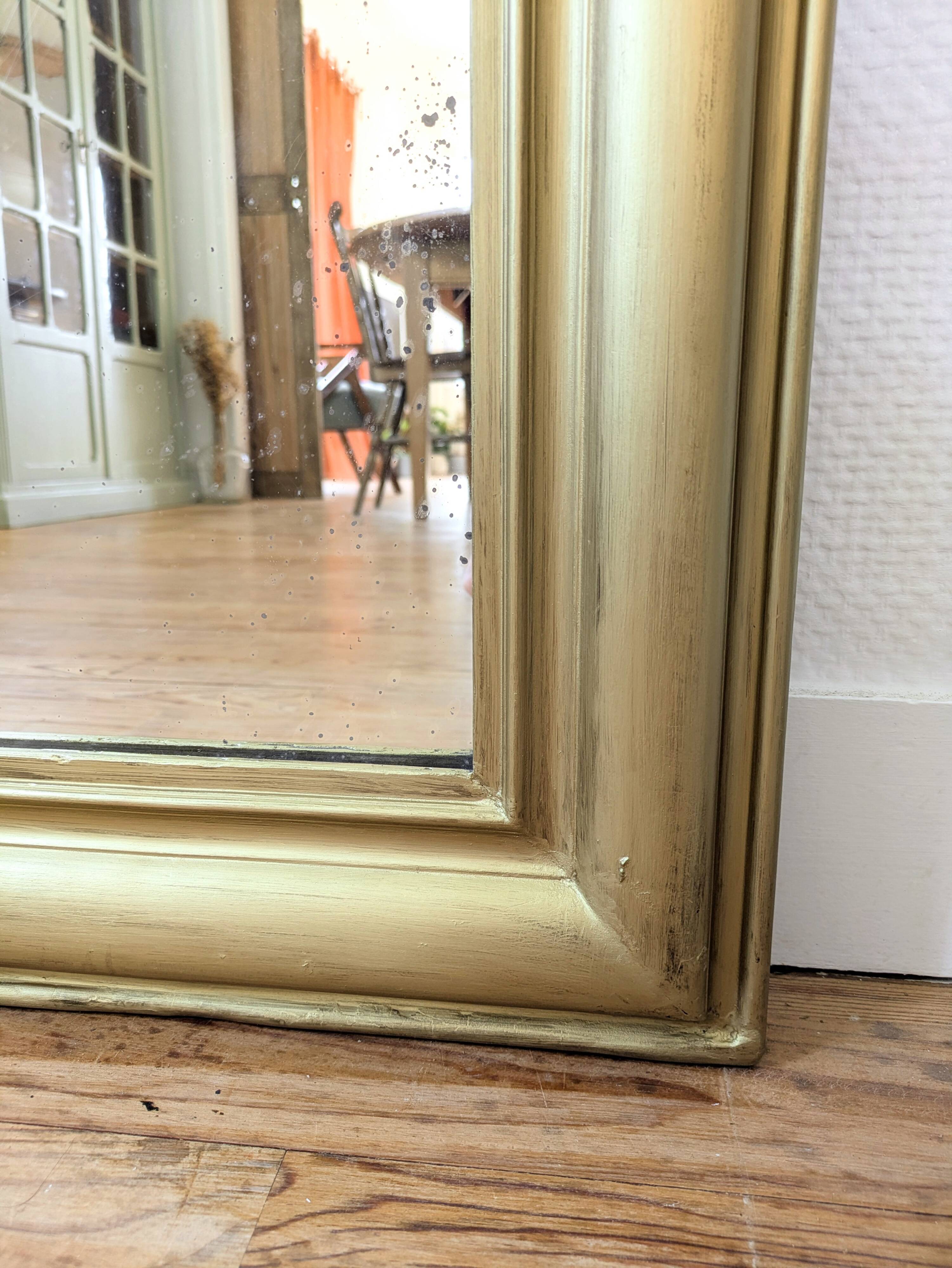 Antique Louis Philippe mirror from the 19th century, restored.