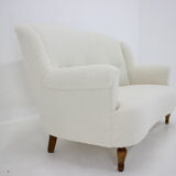 1940s 2-Seater Sofa in Sheepskin Fabric, Czechoslovakia