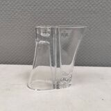 Vintage glass candlesticks/vases from the Danish Holmegaard glassworks.