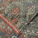 5x8 Kilim Light Blue Geometric Style Kilim Rug, 165x245Cm