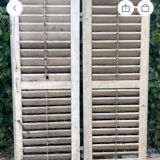 Old wooden shutter blinds