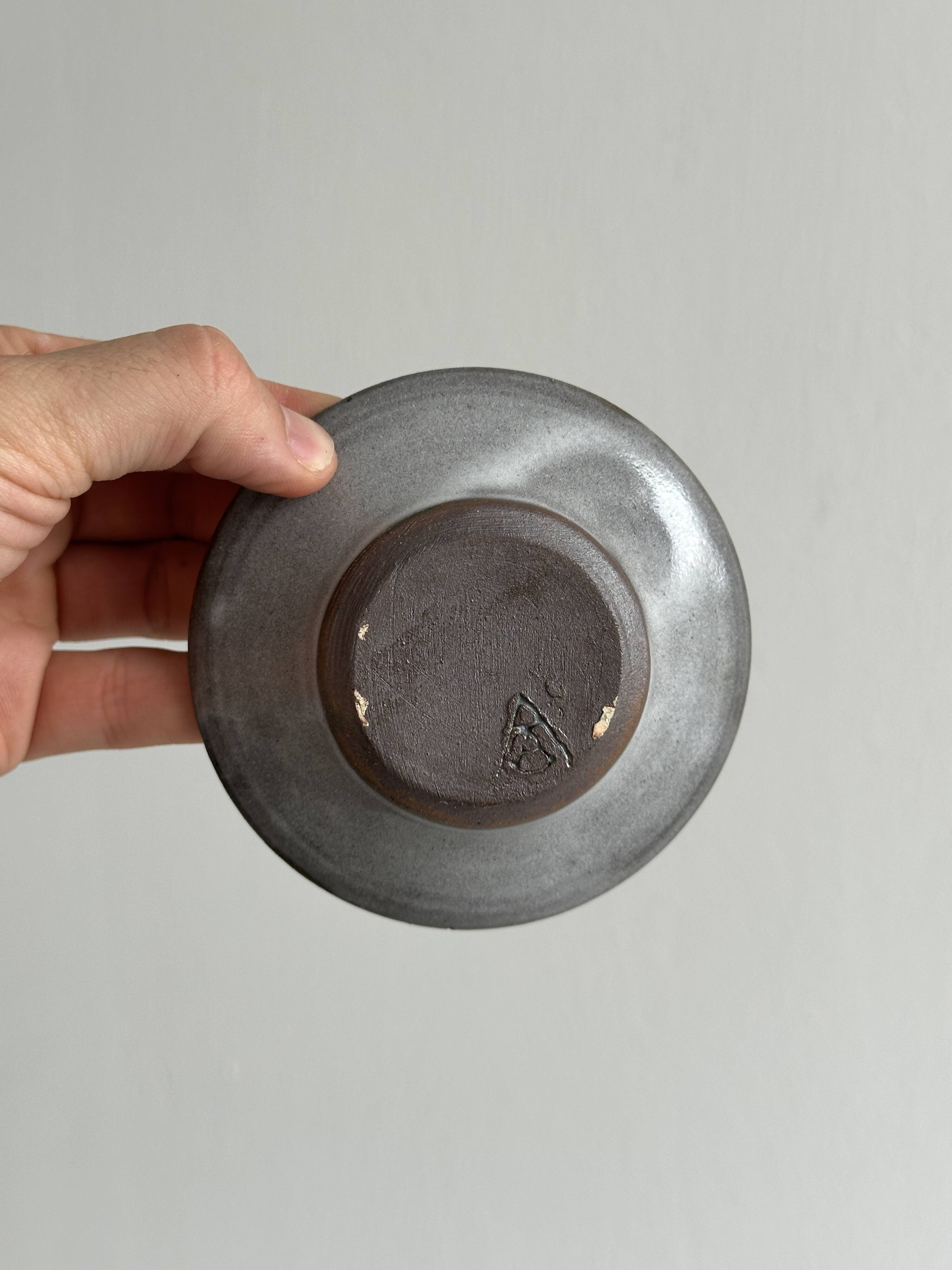 Sanded stoneware candle holder Chantal and Thierry Robert