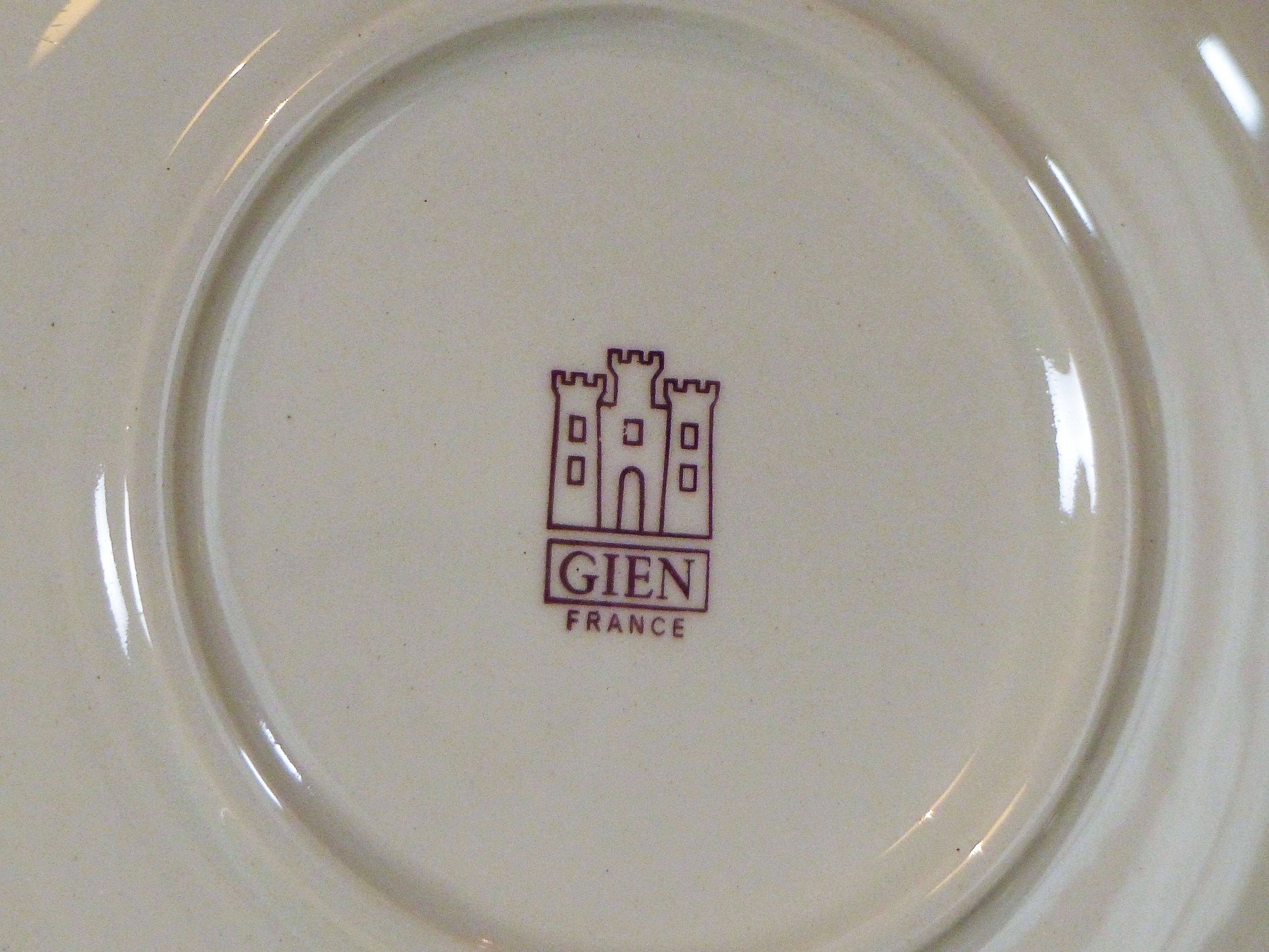 6 dessert plates birds of paradise Gien