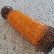Vase vintage Scheurich 242-30 en lave grasse ouest-allemande, 30 cm, orange et