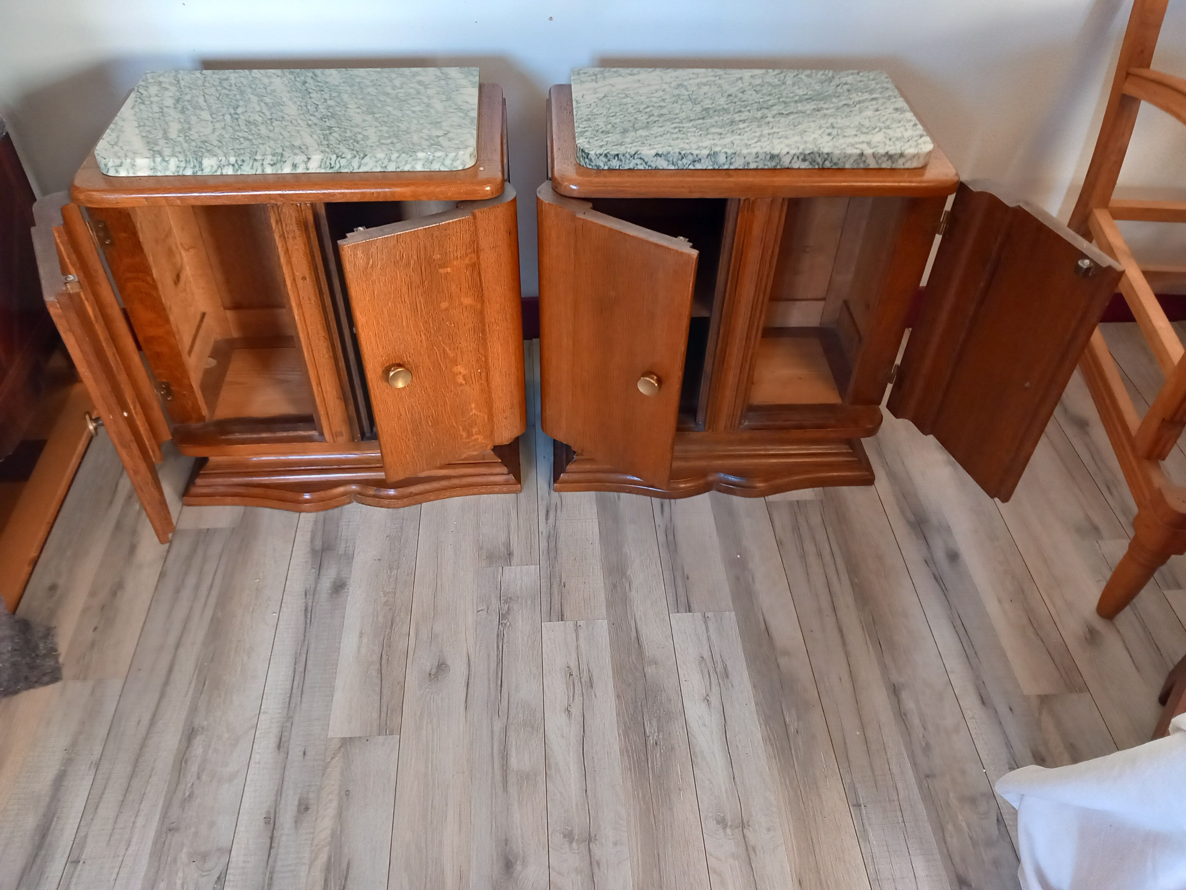 Pair of art deco bedside tables