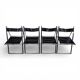 Lübke 4-piece set of folding dining chairs by Fantoni&Geraci, 1969