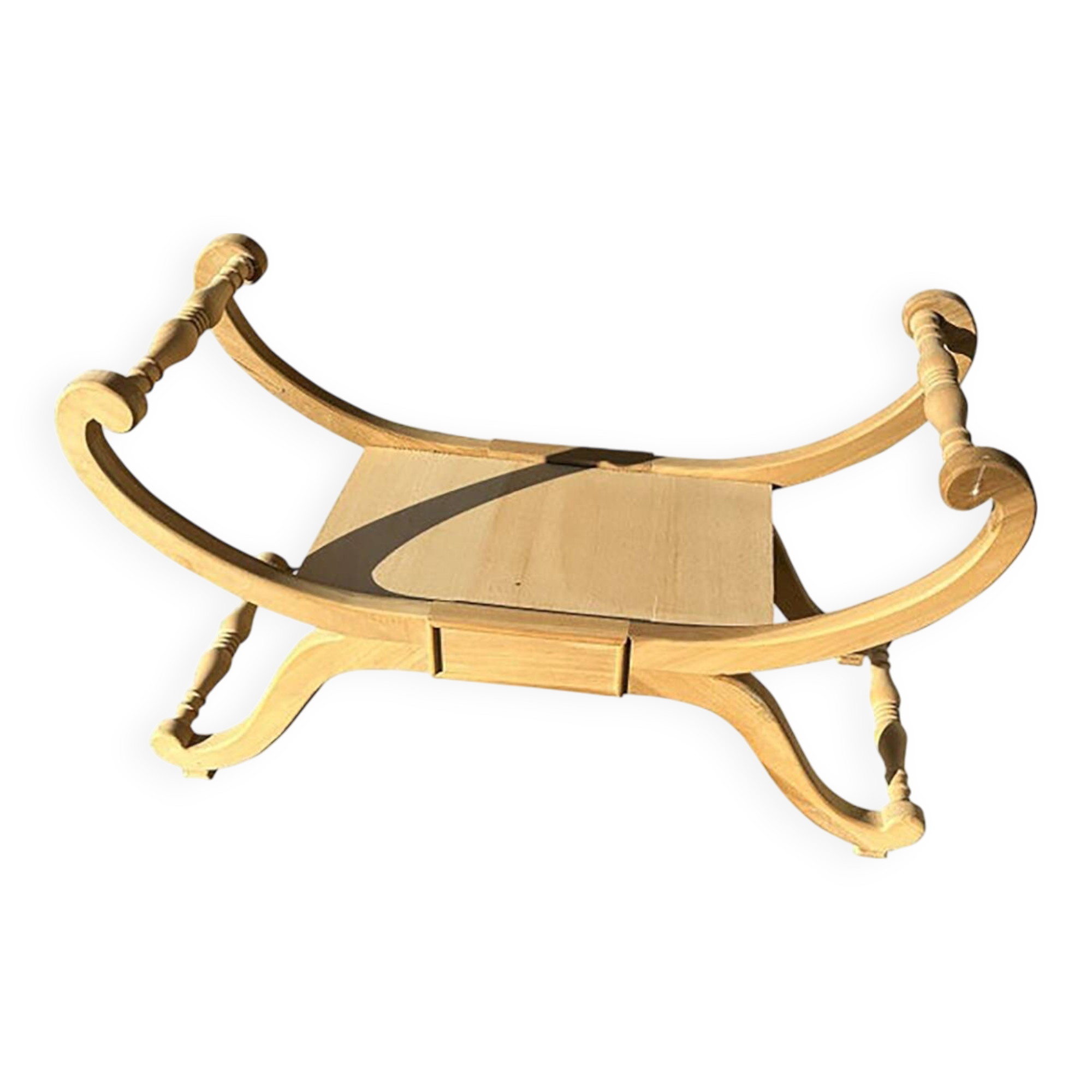 Natural Bedside Chair in Unpainted Wood