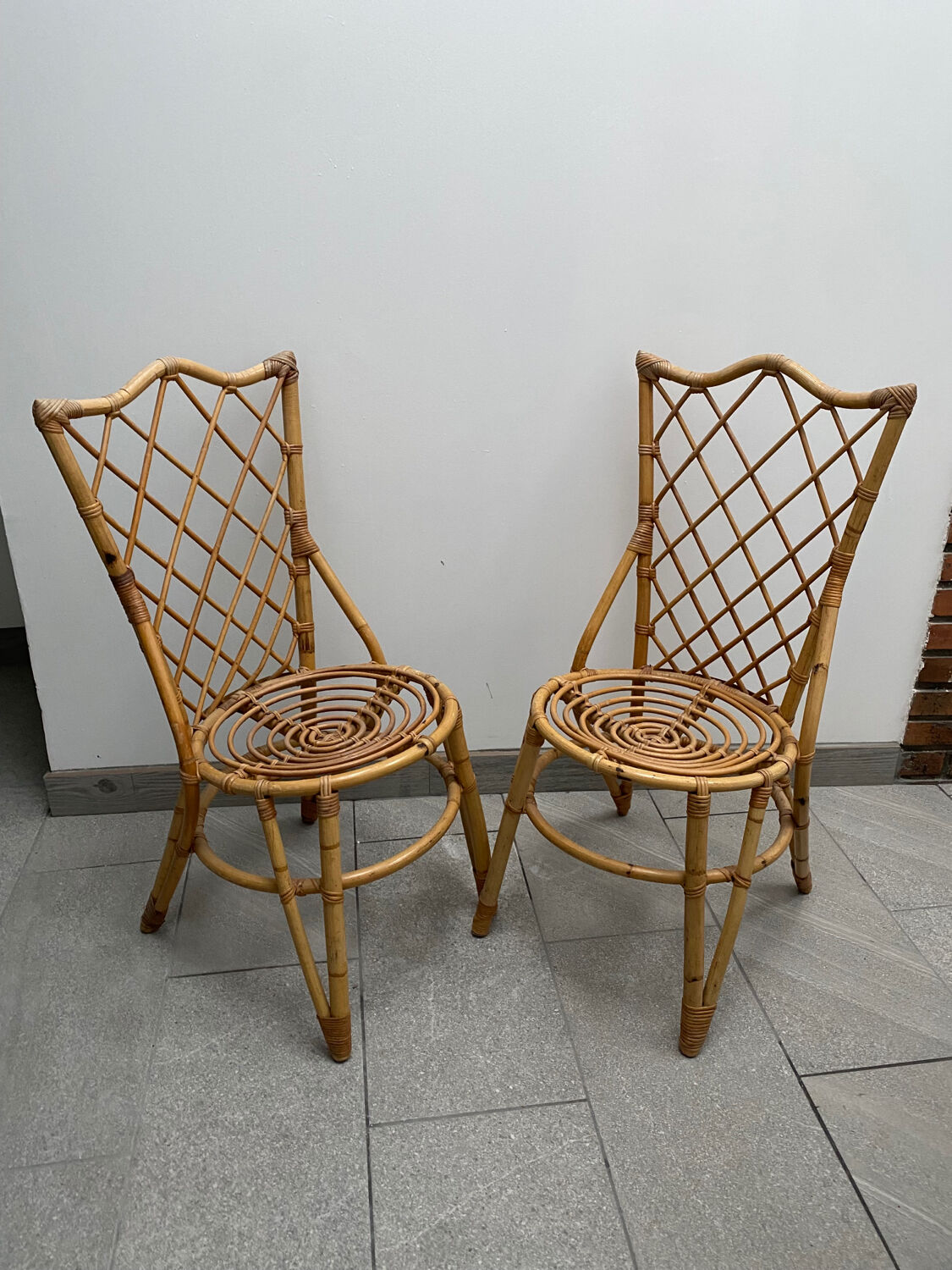 Bamboo chairs 60s 70s