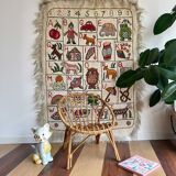 Vintage alphabet wall rug