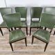 Set of 8 Art Decò oak dining chairs, 1950