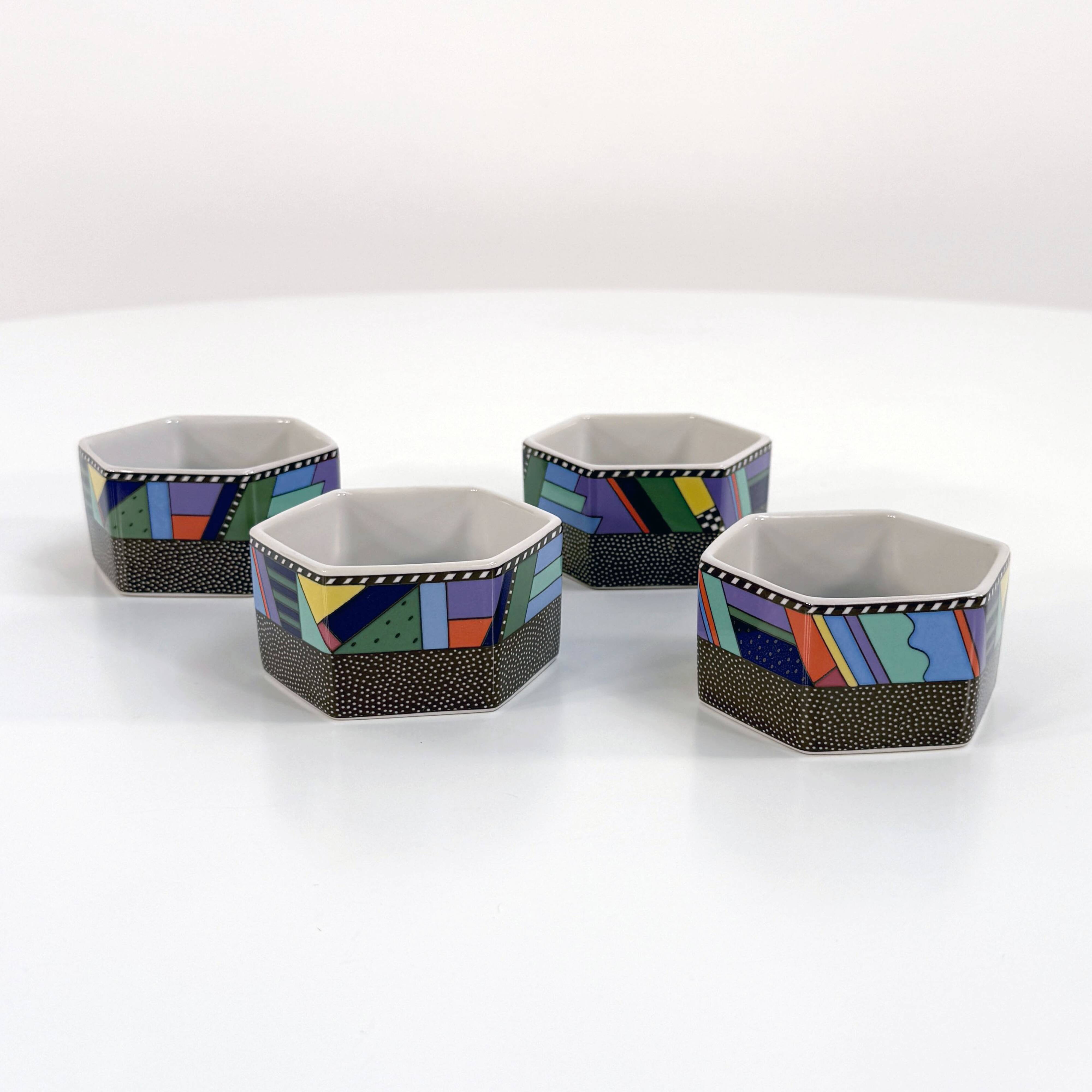 Set of 4 Metropol Apero Bowls by Barbara Brenner for Rosenthal, 1990