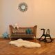 Rocking horse in rattan and bamboo