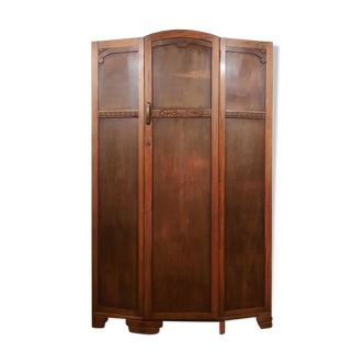 Art deco style canted wardrobe