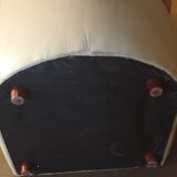 Ivory leather club armchair