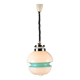 Vintage white glass pendant light, Italian design 1960s-1970s.