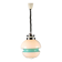 Vintage white glass pendant light, Italian design 1960s-1970s.