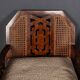 Antique 19thc bergere & dappled walnut suite c.1890