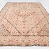 Pale Red & Teal Green Persian Heriz Rug, 288x382Cm