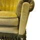 Set de 2 fauteuils vintage verts avec franges
