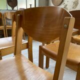 12 80s beech chairs